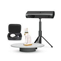 Magic Swift 3D 스캐너 0.1mm 정확도 0.25mm 해상도 10 FPS 스캔 속도 핸드헬드/자동 턴테이블 모드 얼굴용 휴대용 리버스 모델러 그림 아트워크 스캐닝 프린터, Black FelRelWel