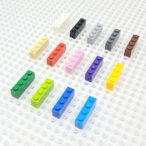 요고요 레고 호환 부품 커스텀 벌크 브릭 블럭 타일 플레이트 100G 소포장 패키지, [브릭 1 x 4] 검은색 100G