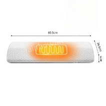 수면 허리 쿠션 카이로프랙틱 요추전만자세 온열 마사지 등받이쿠션, 온열형 화이트