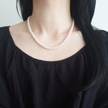 재돌공방 스와로브스키진주목걸이 6mm 14k 골드필드 스와로브스키진주비드목걸이 자체제작국내배송