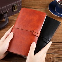 위키 빈티지 가죽 다이어리 트래블러스노트 트래블러노트 플래너 트레블러스노트 수첩 차차 노트 공책 다꾸 중세 친환경 비건 인조가죽 여권지갑, 2. 다크브라운