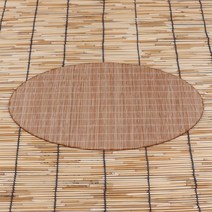 대나무 타원 받침 매트 중