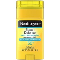 Neutrogena 비치 디펜스 광범위한 스펙트럼 SPF 50+ PABA 프리 옥시벤존프리 방수 선스크린 스 43g 1개, 7개