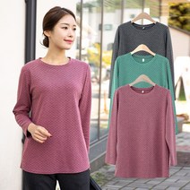엄마옷 모슬린 자가드라운드티셔츠 TS110177마담 미시옷 50대 중년여성의류 60대 엄마옷 빅사이즈 할머니옷 여성옷