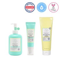베베구루 쫀쫀 고보습 신생아 유아 아기 로션 + 촉촉 바디워시 퓨어솝 + S.O.S 약산성 정정 크림, 250ml x1개+300ml x1개+50ml x1개