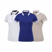 드루 포인트카라 여성 카라 스판 반팔티셔츠, 4212-21-52-04 블루 090