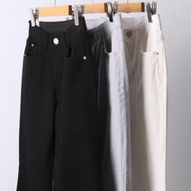 컷팅 부츠컷 코튼 팬츠 205I685S 빅사이즈 여성의류