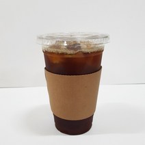 커피바바 92파이 페트 16온스 아이스컵 + 평뚜껑 무지홀더 세트, 2세트, 100개입, 470ml