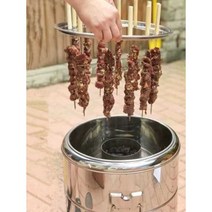 항아리 바비큐 화로 숯불 꼬치 구이용 화로대 훈제, 단층 28구 꼬치오븐 + 그릴팬 + A세트