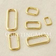 퀼팅맘 가방장식 악세사리 연결고리 O D링 키링 키홀더모음, 사각링 [골드] 38mm (6개), 0개