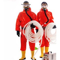 호흡용보호구 방화복 방독 전면 마스크 공기 안전 용품 대비, 상세 페이지 참고, 1인 전기 공기 공급 장치 10m