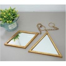 신혼거실 삼각 마름모 빈티지 벽결이거울 홈데코 인테리어 클래식 선물 벽장식 소품, 삼각 거울