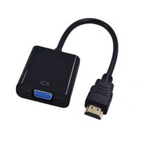 VGA케이블 모니터연결케이블 디스플레이포트 TISHRIC 1080P HDMI-VGA 변환기 호환 디지털-아날로그 오디오 어댑터 TV 박스 프로젝터 PC 노트북 용, [01] No Audio No Power, 01 HDMI to VGA Black