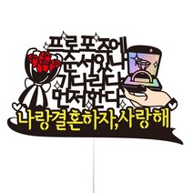 비비드레인 역 프로포즈 케이크토퍼, 1개, 09-프로포즈
