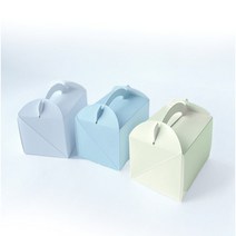 패키지움 조각케이크상자 앞열림 손잡이 (150x105x90mm), 스카이블루(장당480원), 1개