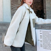 양면 후리스 집업 뽀글이 자켓 여성 점퍼 패딩