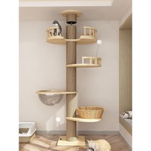 대형 캣타워 고양이 원목 스크래쳐 대형캣타워 호텔 켓타워 DIY 반려묘 고양이캣타워, C 사진참고