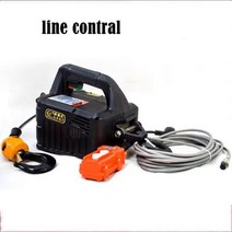 와이어윈치 미니 수동 소형 윈치 휴대용 전기 윈치 견인 블록 500KG 7.6M 전기 스틸 와이어 로프 리프팅 호이스트 견인 로프, 빨간, CHINA