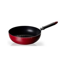 베이직웍 프라이팬-궁중팬 튀김팬 4중코팅 중식 후라이팬, 34cm