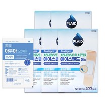 플레이드 에이스밴드 에스 100매 x 5개 대용량 밴드 + 헬씨 아쿠아 프리컷 1매 잘라쓰는 방수 필름, 1세트