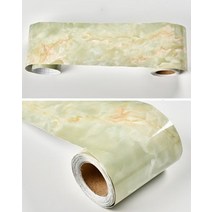 돌벽지 스폰벽지 벽돌벽지 5m10m pvc 방수 허리 라인 나무 대리석 자체 접착 스커트 라인 벽지 거실 장식 비닐 테두리 벽 스티커, 10M x 10CM, 대리석 EMG