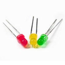 [각10개입] LED 5MM LED 3MM 3종 빨강 노랑 녹색, 3파이