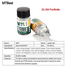 BGA 리볼링 볼 1 병 (0.2 0.25 0.3 0.35 0.4 0.45 0.5 0.55 0.6) BGA 리드 납땜 볼 수리 도구, 07 0.5 mm, 07 0.5 mm