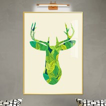 보고아트 아이방 꾸미기 귀여운 동물 일러스트 그림 인테리어 액자, [17]북유럽 사슴뿔 나뭇잎