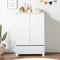 아이방 어린이 유치원 작은 낮은 행거 서랍 옷장 800 감성 자녀방 인테리어, 화이트