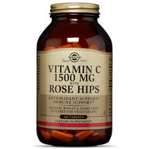 솔가 비타민 C 1500mg 로즈 힙스 타블렛 글루텐 프리 무설탕, 180개입, 1개