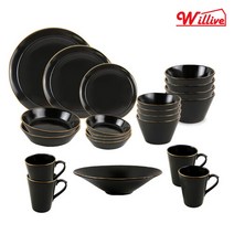 윌리브 골드림 4인 홈세트 22P 블랙, 없음