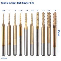 10/40pcs 엔드 밀 조각 비트 세트 3.175mm 생크 CNC 라우터 볼 코 PCB 밀링 커터 초경 도구, 01 10PCS corn TI