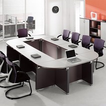 알펜 연결식 회의용 테이블 FAT-508 (사무용 회의실 대회의실), [반원형]W1400 X D600 X H720:워시