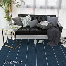 [바자르] 리스트라이프 코튼 핸드메이드 인도 러그(150x200)