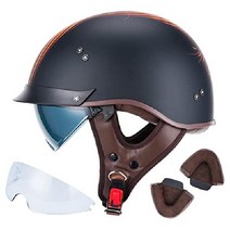 VCOROS 오토바이 하프 헬멧 선바이저 퀵 릴리즈, F07 Indian, X-Large