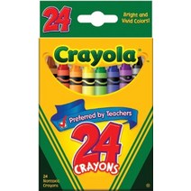 Binney & Smith Crayola(R) 표준 크레용 세트 턱 박스 다양한 색상 61cm(24인치) 박스