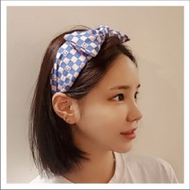 스마일 체크 보드 리본 머리띠 꼬임 반다나 터번 펄헤어밴드 빅리본 큐빅 강민경 곱창