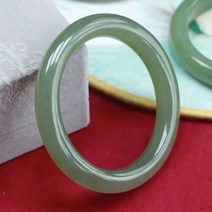 욕실커튼 Hotan 여성용 옥 뱅글 팔찌 천연 녹색 옥 옥스포드 매력 핸드 링 쥬얼리 액세서리 명절 선물