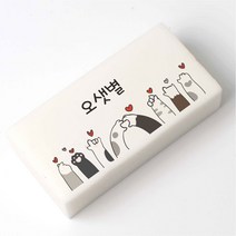 야옹이 손하트 국산 네임 지우개 문구 인쇄 이름 각인 소량 주문 제작, 대(50X25X10)