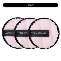 메이크업 클렌저 리무버1/3Pcs 8cm 메이크업 리무버 패드 포머 스킨 클렌징 워셔블 재사용 가능한 마이크로, 21 8cm 3pcs 05