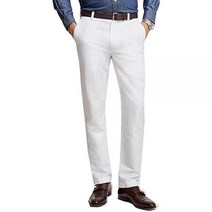 Brooks Brothers 남성용 98046 클라크 핏 수피마 면 스트레치 치노 팬츠 화이트 (88.9x76.2cm(35x30인치)) 화이트.