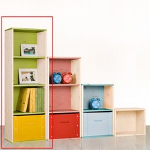 [하우디가구] 칼라 공간박스 4단 책장 책꽂이 수납장, 제품선택:칼라박스 4단-워시오크(DIY)