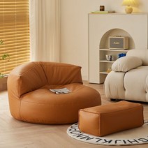 1인용 소파 페브릭 귀여운 소파 (페달 증정), 직사각형의 페달 포함, 흰색