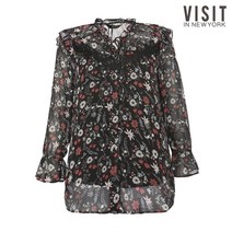 [비지트인뉴욕(VISIT IN NEWYORK)] 플라워패턴레이스블라우스(VV8SS20)