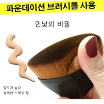 1+1 매직 파운데이션 브러시 모조 말털 + 커버 편안함 up!, 2개, 블랙+핑크