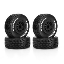 RC카 바디 Hotstrom-110x43mm 쇼트 코스 트럭 휠 타이어 1/10 RC 자동차 슬래시 아르마 센톤 HuanQi 727 Vkar 10SC hpi용, 04 D