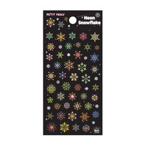 네온 스노우 플레이크 스티커 DA5548 형광 눈꽃 크리스마스 겨울
