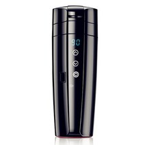 휴대용분유포트 미니전기포트 소형 온도조절 전기포트 400Ml 12V 휴대용 자동차 스마트 전기 주전자 온도 표시 컵 보온 물 머그잔, [01] Black