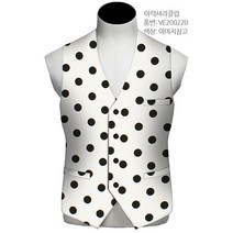 이럭셔리클럽 댄디한 땡땡이 크레이프 베스트 맞춤 조끼 VE200220