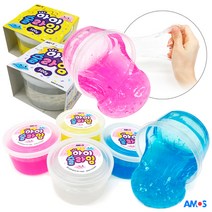 아모스 아이슬라임 300g 액체괴물 액괴 클리어슬라임 4컬러 아이클레이 촉감놀이, 핑크